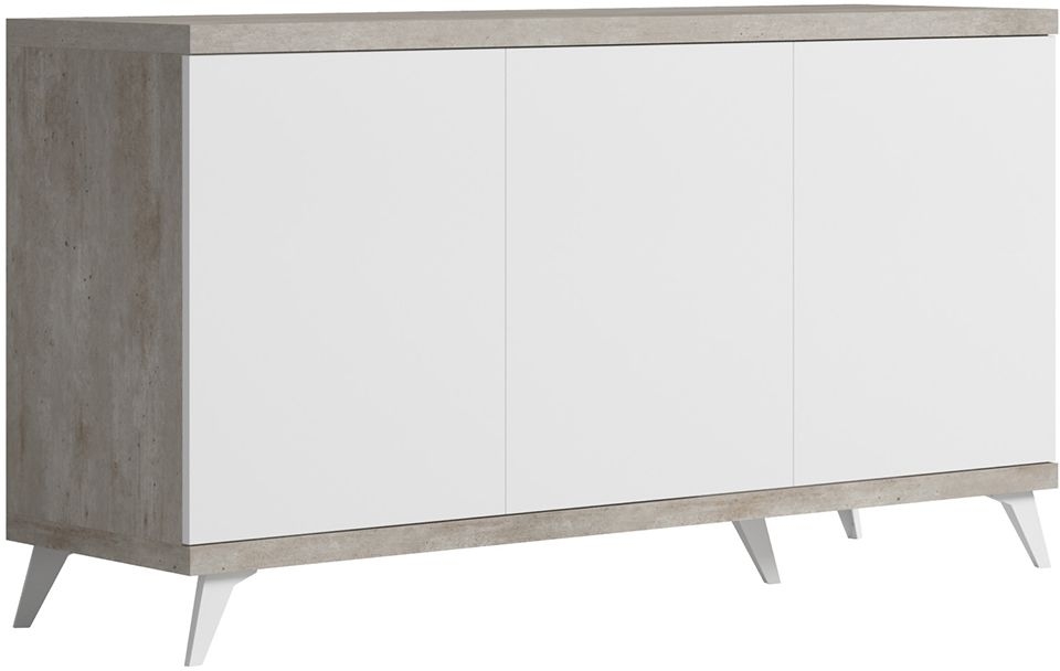 Product photograph of Status Treviso Day Grey Italian 3 Door Tv Unit 151cm With Storage For Television Upto 60inch Plasma from Choice Furniture Superstore.
